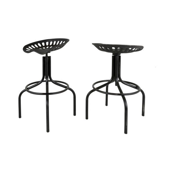  Scaun de bar Canett Bronz, negru-image-4