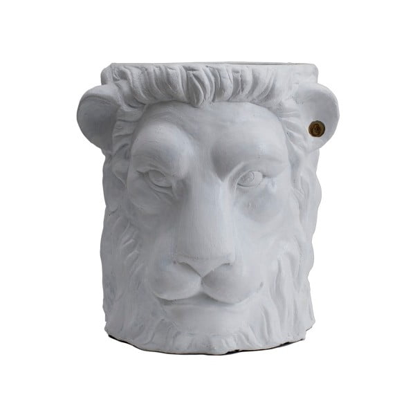 Ghiveci Garden Glory Lion, înălțime 40 cm, alb