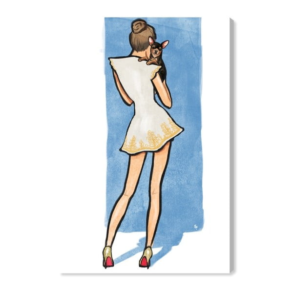 Tablou Oliver Gal Cal White Dress Bestie, 25 x 38 cm