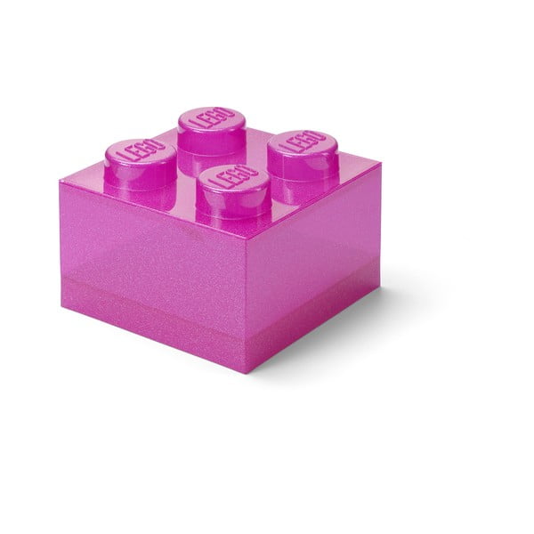 Cutie de depozitare pentru copii  roz din plastic 25x25x18 cm – LEGO®-image-4