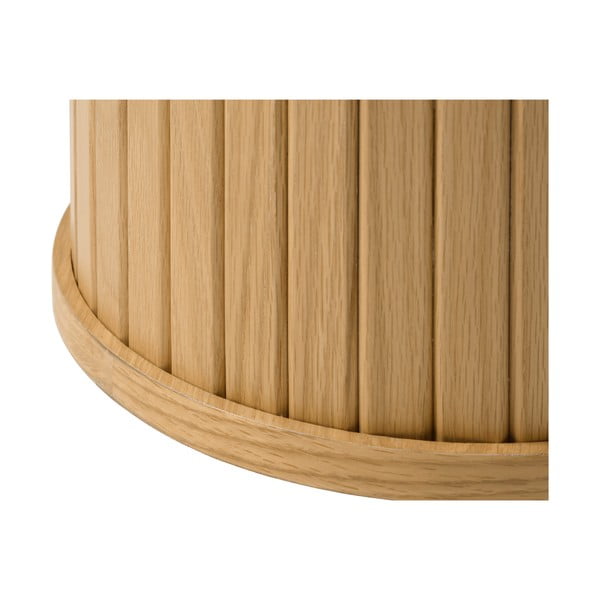Măsuță auxiliară rotundă cu aspect de lemn de stejar ø 50 cm Nola – Unique Furniture-image-2