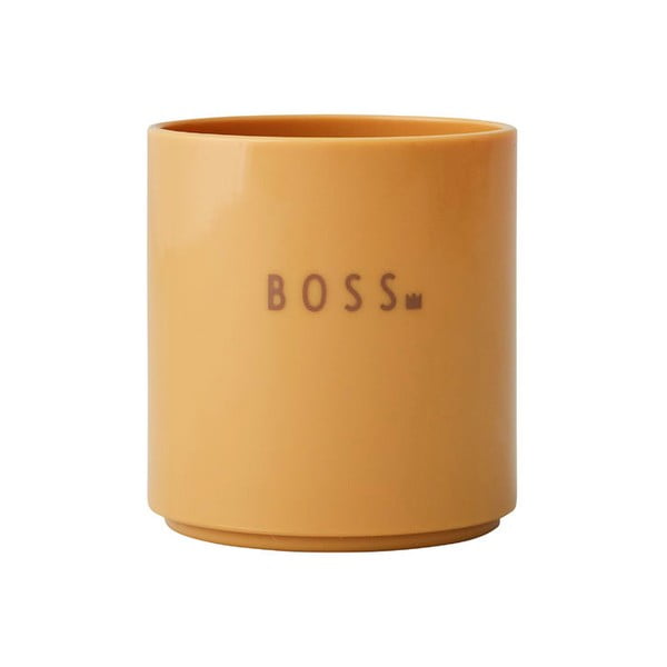 Cană pentru copii Design Letters Mini Boss, galben muștar