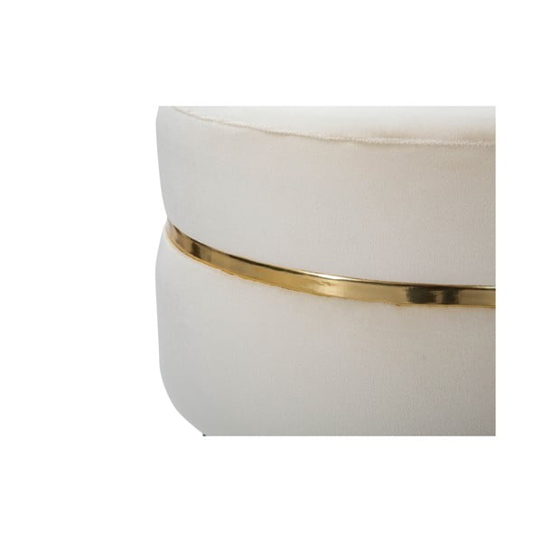 Taburet crem cu tapițerie din catifea Paris – Mauro Ferretti-image-3