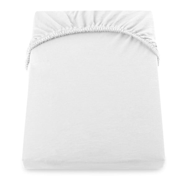 Cearșaf de pat cu elastic DecoKing Nephrite, 220–240 cm, alb