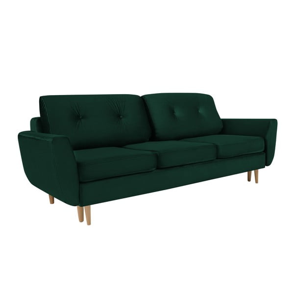 Canapea extensibilă cu 3 locuri Mazzini Sofas SILVA, verde
