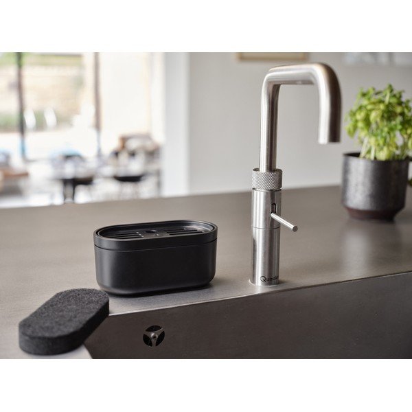 Suport pentru accesorii de spălat negru din plastic Singles – Zone-image-1