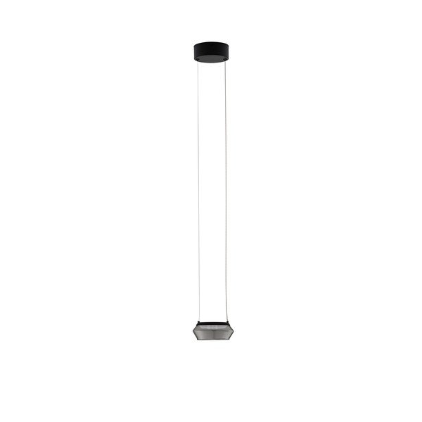Lustră negru-mat LED din sticlă ø 14 cm Jailyn – Nova Luce