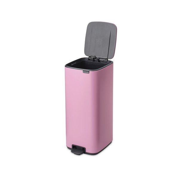Coș de gunoi roz cu pedală din oțel 30 l Bo – Brabantia