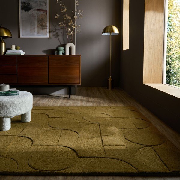 Covor verde închis țesut manual din lână 160x230 cm Gigi – Flair Rugs-image-1