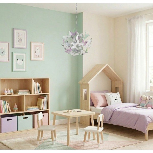 Lustră pentru copii cu abajur din plastic ø 50 cm Butterfly – Reality-image-2