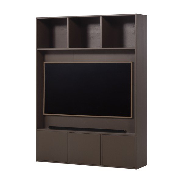 Set TV maro închis din lemn de pin 160x215x40 cm Meggy – WOOOD