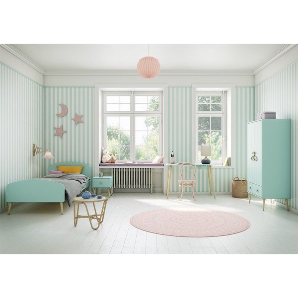 Șifonier de copii turcoaz 113x190 cm Gaia - Tvilum-image-1