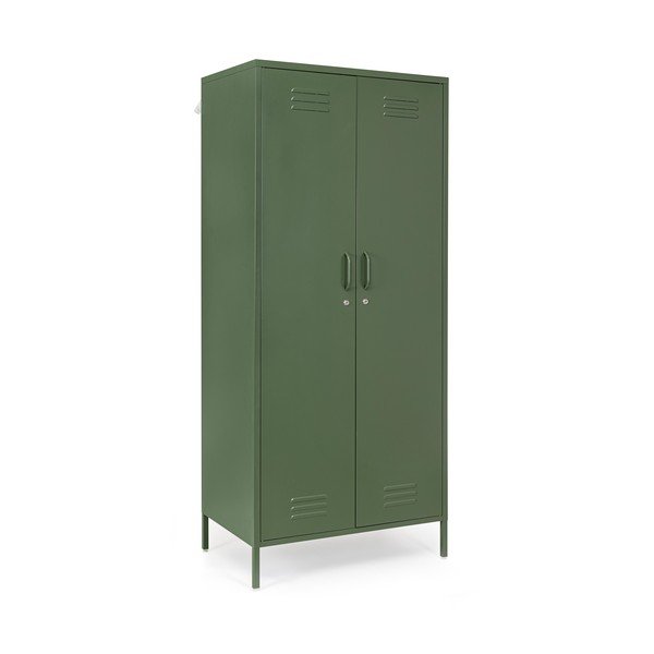 Dulap verde închis din metal cu încuietoare 80x185x50 cm Cambridge – Yes Everyday-image-2
