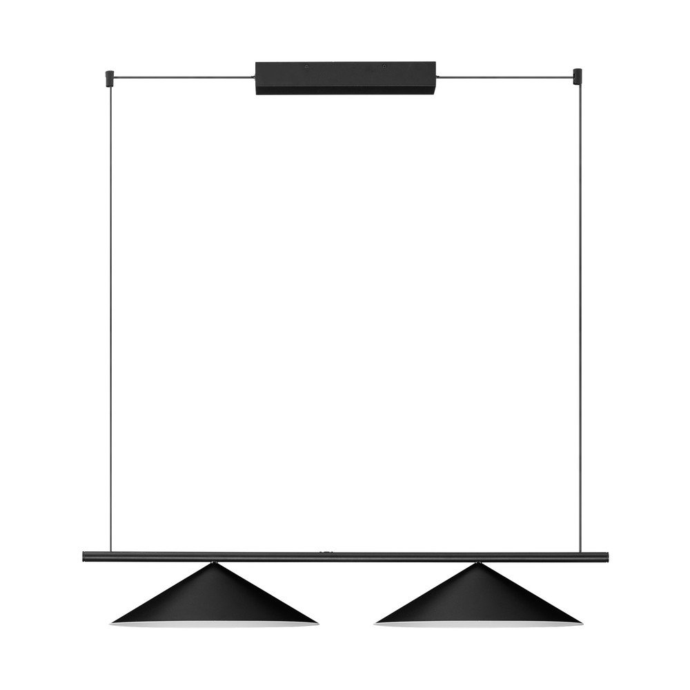 Lustră negru-mat LED din aluminiu Lui – Nova Luce