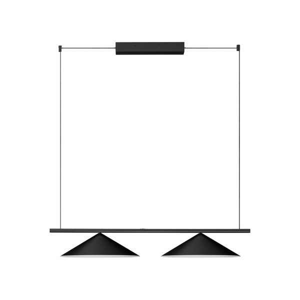 Lustră negru-mat LED din aluminiu Lui – Nova Luce