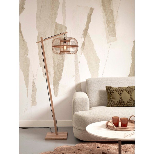 Lampadar în culoare naturală cu abajur din bambus (înălțime 150 cm) Hokkaido – Good&Mojo-image-3