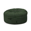 Fotoliu bean bag verde cu tapițerie din catifea reiată Roll 105 – SLOWDOWN