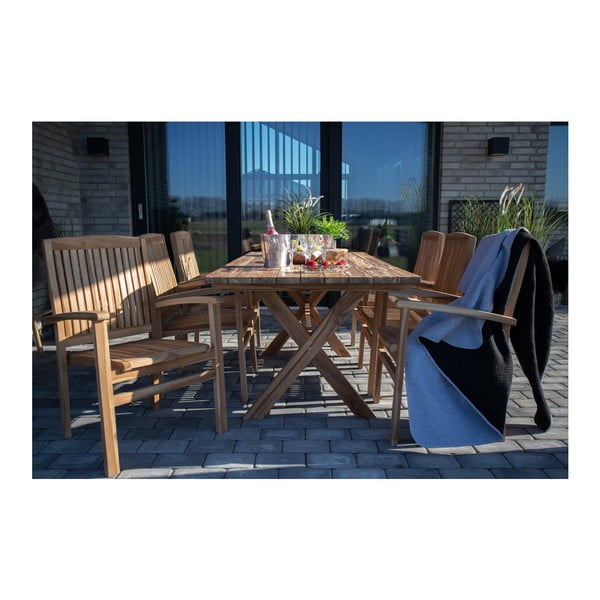 Masă din lemn de tec reciclat House Nordic Murcia, lungime 200 cm-image-1