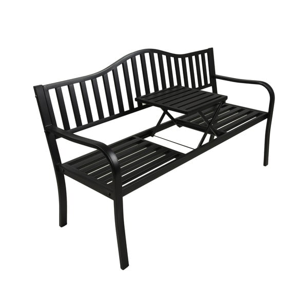 Bancă de grădină neagră din metal Segula - Garden Pleasure-image-2
