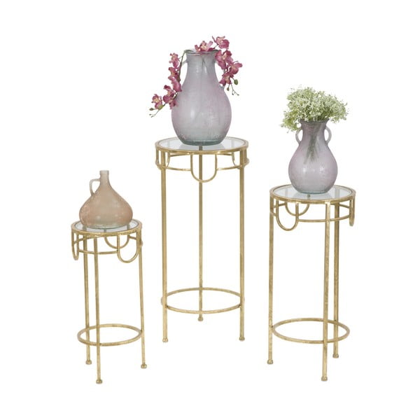 Set 3 măsuțe Mauro Ferretti Lorenzo, auriu-image-3