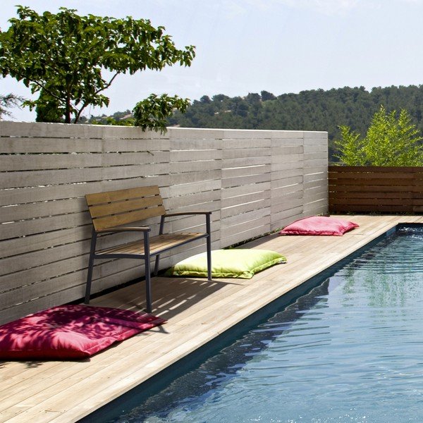 Bancă de grădină în culoare naturală din metal Isak – Bizzotto-image-1