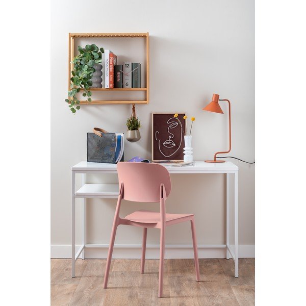 Scaune de dining roz-deschis 4 buc. din plastic Cheer – Leitmotiv-image-1