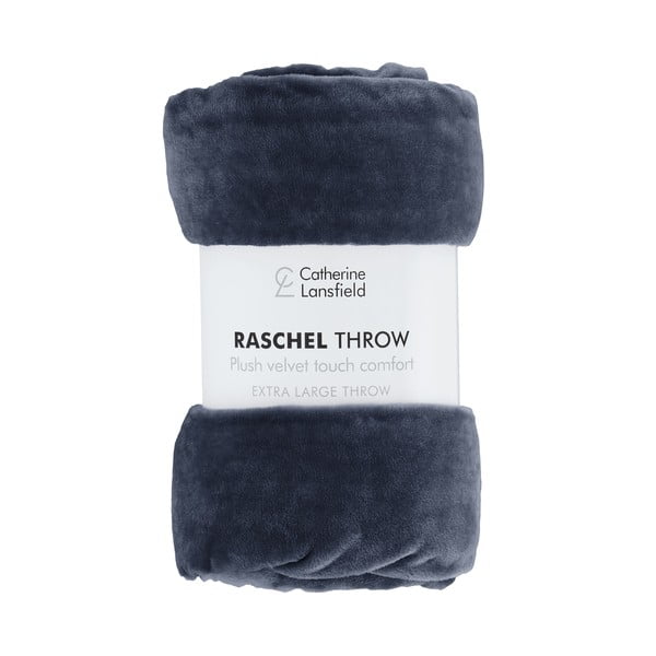 Cuvertură albastră 200x240 cm Raschel – Catherine Lansfield-image-2