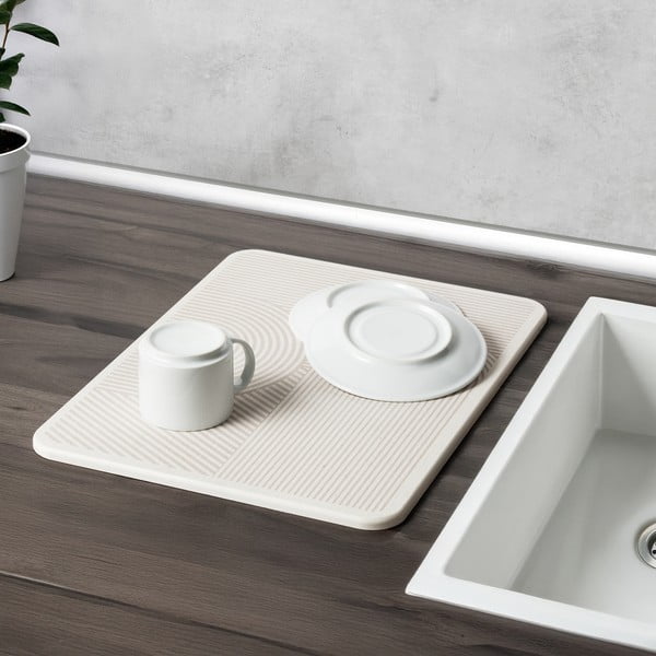 Scurgător de vase bej din diatomit 40x30 cm Damon – Wenko-image-1