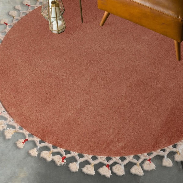 Covoraș de baie maro ø 80 cm Tuft – Foutastic-image-1