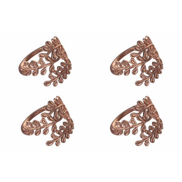 Set 4 inele pentru șervețele din metal Villa d'Este Rose Gold-image-4