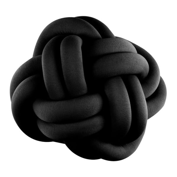 Pernă mică / pouf  Knotty Knots Simple, negru