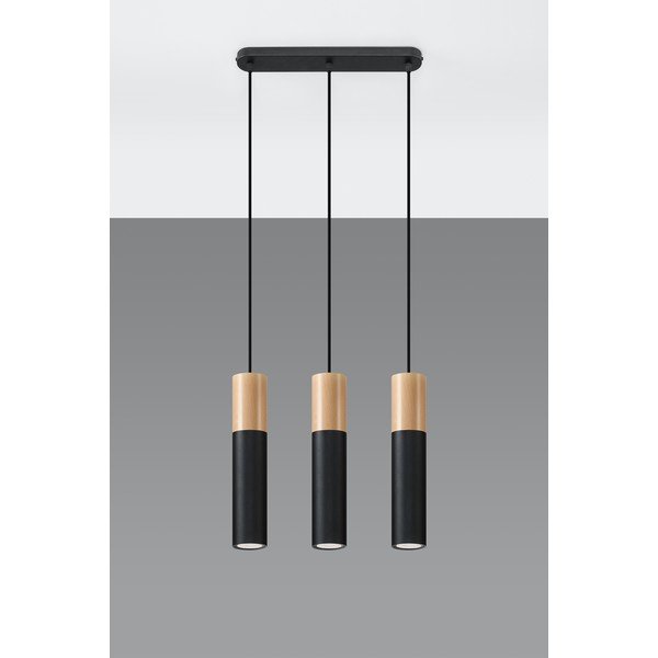 Lustră Sollux Paul, lungime 40 cm, negru-image-3