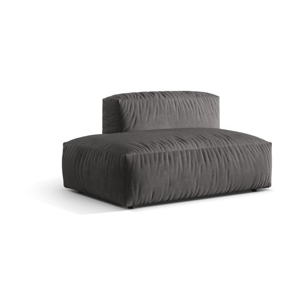 Modul pentru canapea modulară gri cu tapițerie din catifea (cu colț pe partea stângă) Martina – Micadoni -image-1