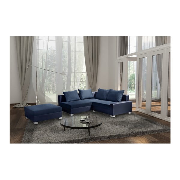 Colțar cu pat pe partea stângă Interieur De Famille Paris Aventure, albastru-image-3