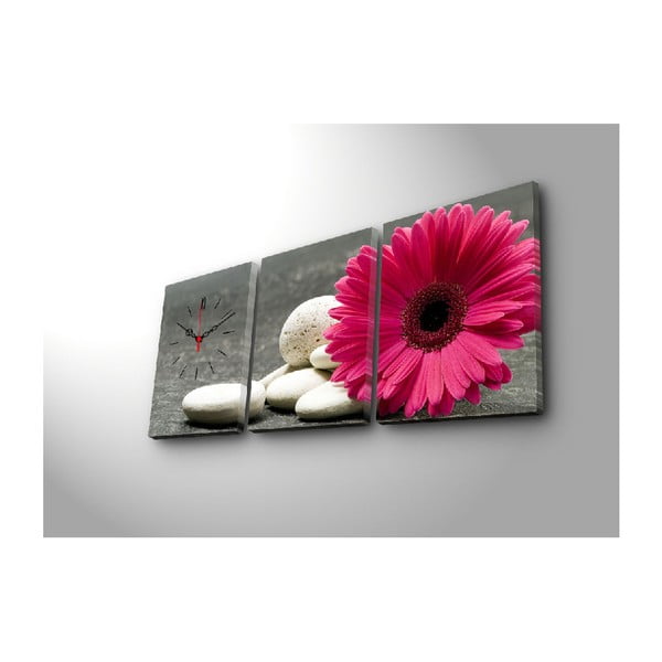 Ceas de perete cu imagine Gerbera, 96 x 40 cm-image-1