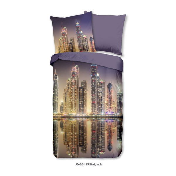 Lenjerie de pat din micropercal Muller Textiels Night City, 135 x 200 cm