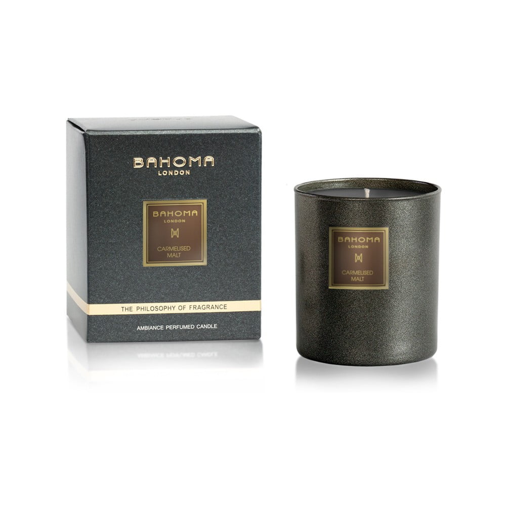 Lumânare parfumată Bahoma London, aromă de malț caramelizat, 75 ore