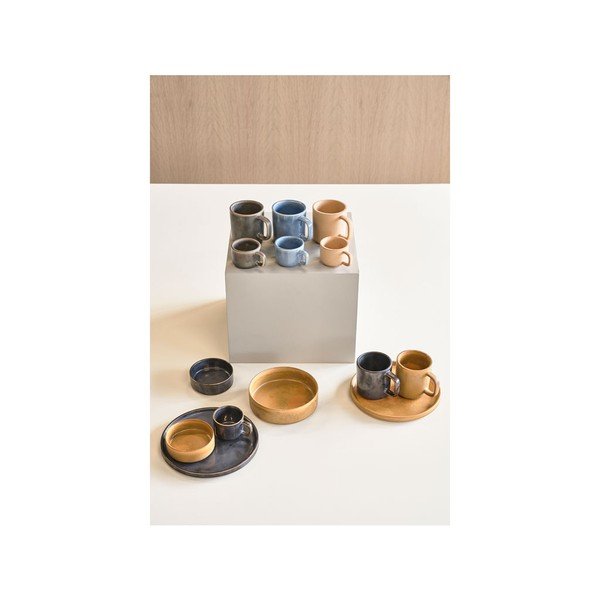 Set 2 căni din porțelan Villa Collection Fjord, 250 ml, albastru-image-1