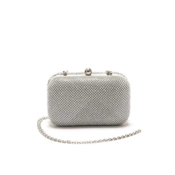 Poșetă cu strass-uri Isabella Rhea Dianthus, argintie -image-3