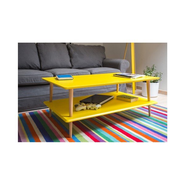 Măsuță de cafea cu 2 blaturi Ragaba KORO, alb-image-2