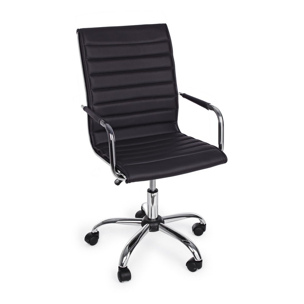 Scaun de birou negru din imitație de piele Perth – Yes Everyday