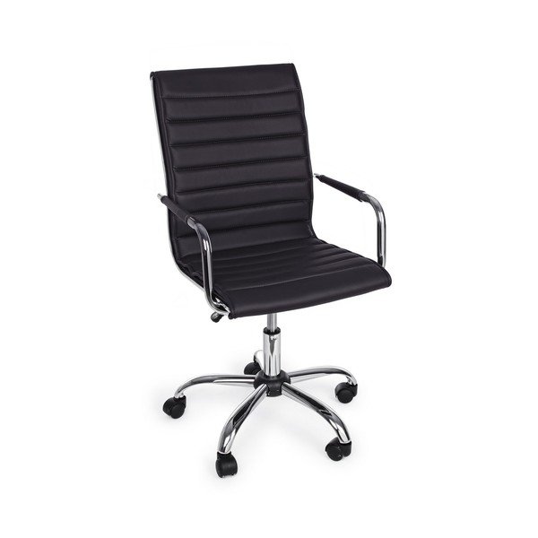 Scaun de birou negru din imitație de piele Perth – Yes Everyday