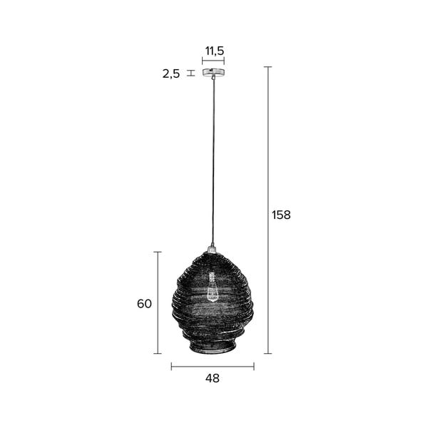Lustră White Label Lena, ø 48 cm, auriu-image-3