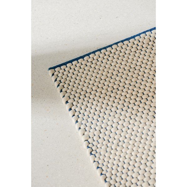 Covor albastru/bej țesut manual din lână 140x200 cm Lenu – noo.ma-image-2