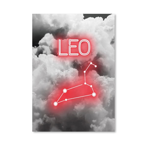 Poster Americanflat Leo Constellation, 30 x 42 cm