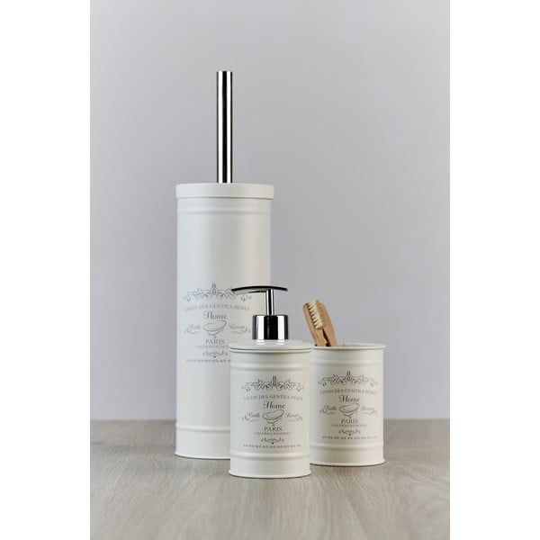 Perie de WC crem din oțel Home – Wenko-image-1