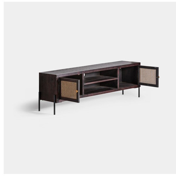Comodă TV  din lemn de brad negru-natural 150x50 cm Kenia – Burkina-image-2