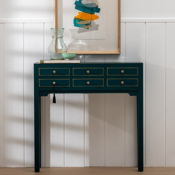 Masă consolă albastră 26x85 cm Diana – Ixia-image-2