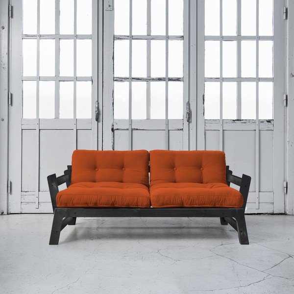 Canapea extensibilă Karup Step Black/Orange-image-1