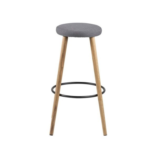 Scaun de bar Actona Hector Wood, gri-image-2